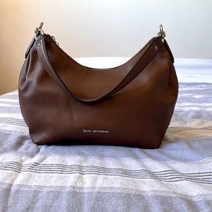 Dana Buchman Brown PU/“Vegan leather” convertible shoulder/crossbody bag